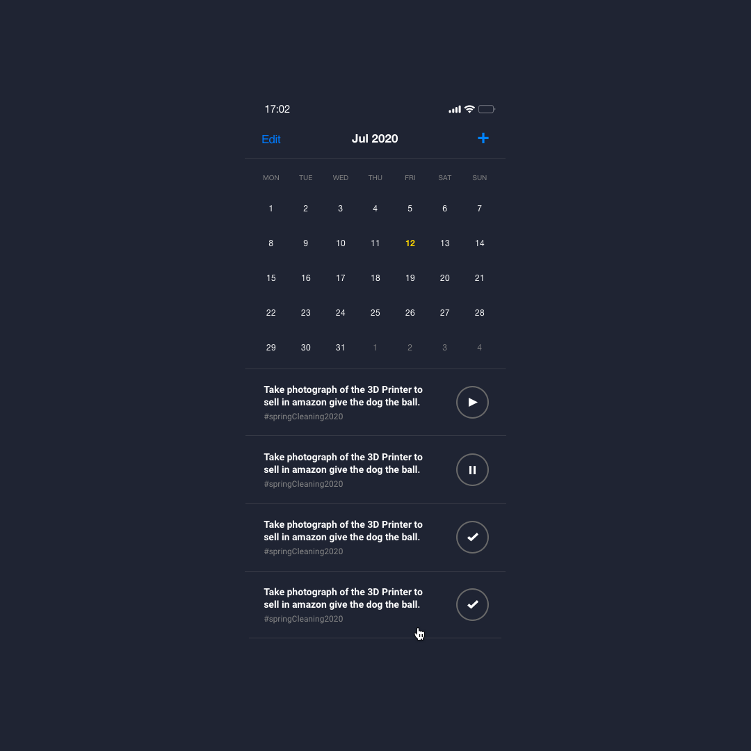 Mockup of python page